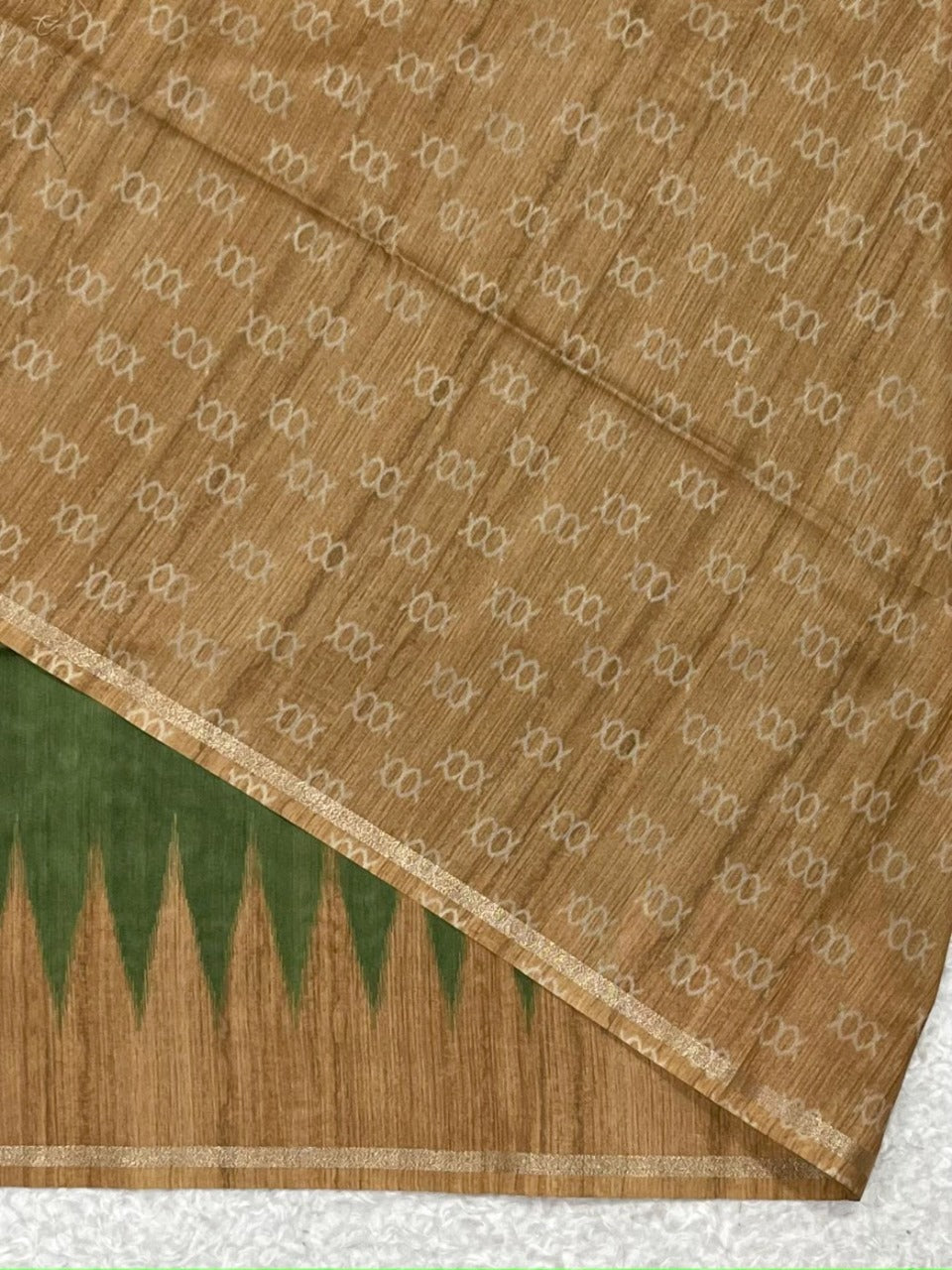 Mahendi Green Kalamkari Leriya Print Saree