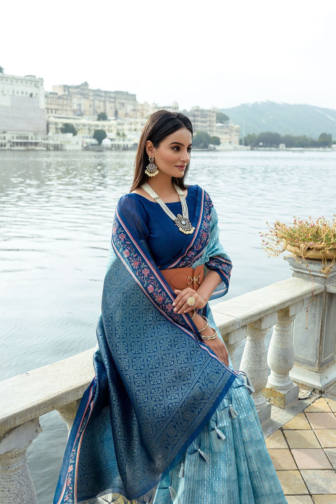 Soft Tussar Silk With Beautiful Patola Print Saree