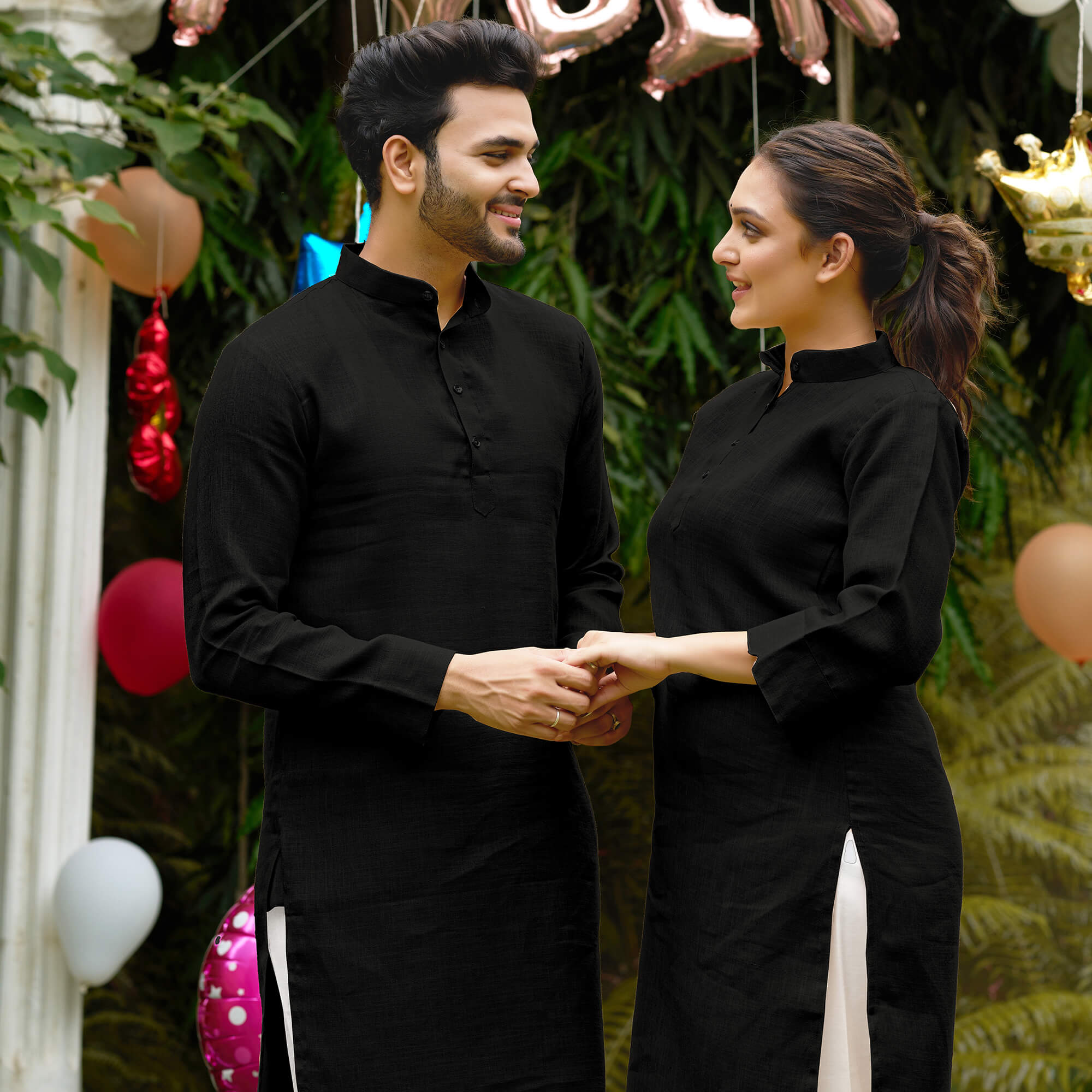 9,837 Likes, 10 Comments - Annu's Creation (@annus_creation) on Instagram:  “We leave no stone unturned when it c… | Chic black outfits, Couple dress,  Couple outfits