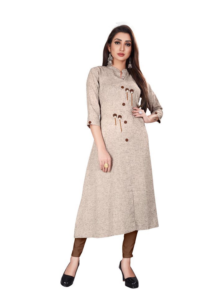 Designer A line kurti with stylish handwork