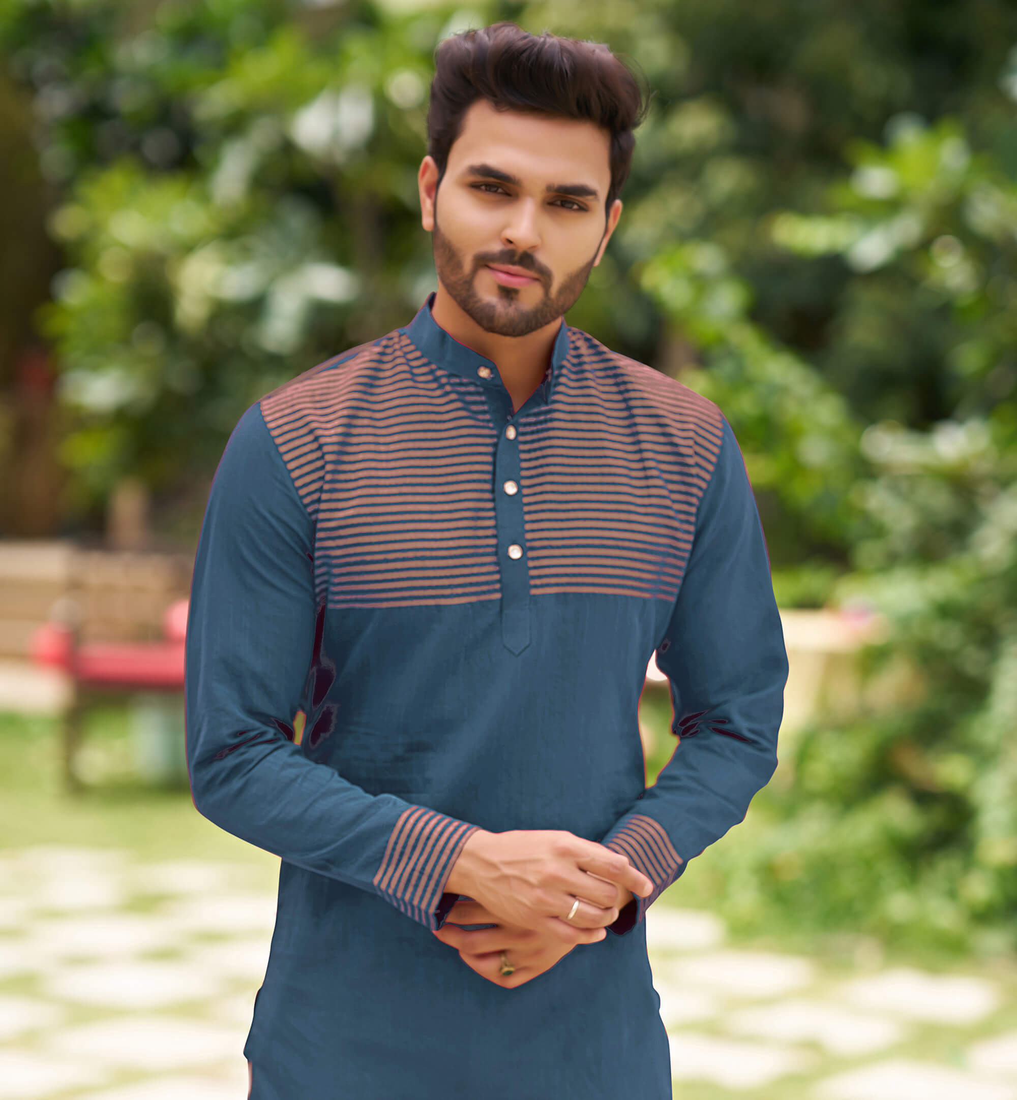 Silk India Casual Wear Mustard Men Kurta Pajama, Machine Made at best price  in Mumbai