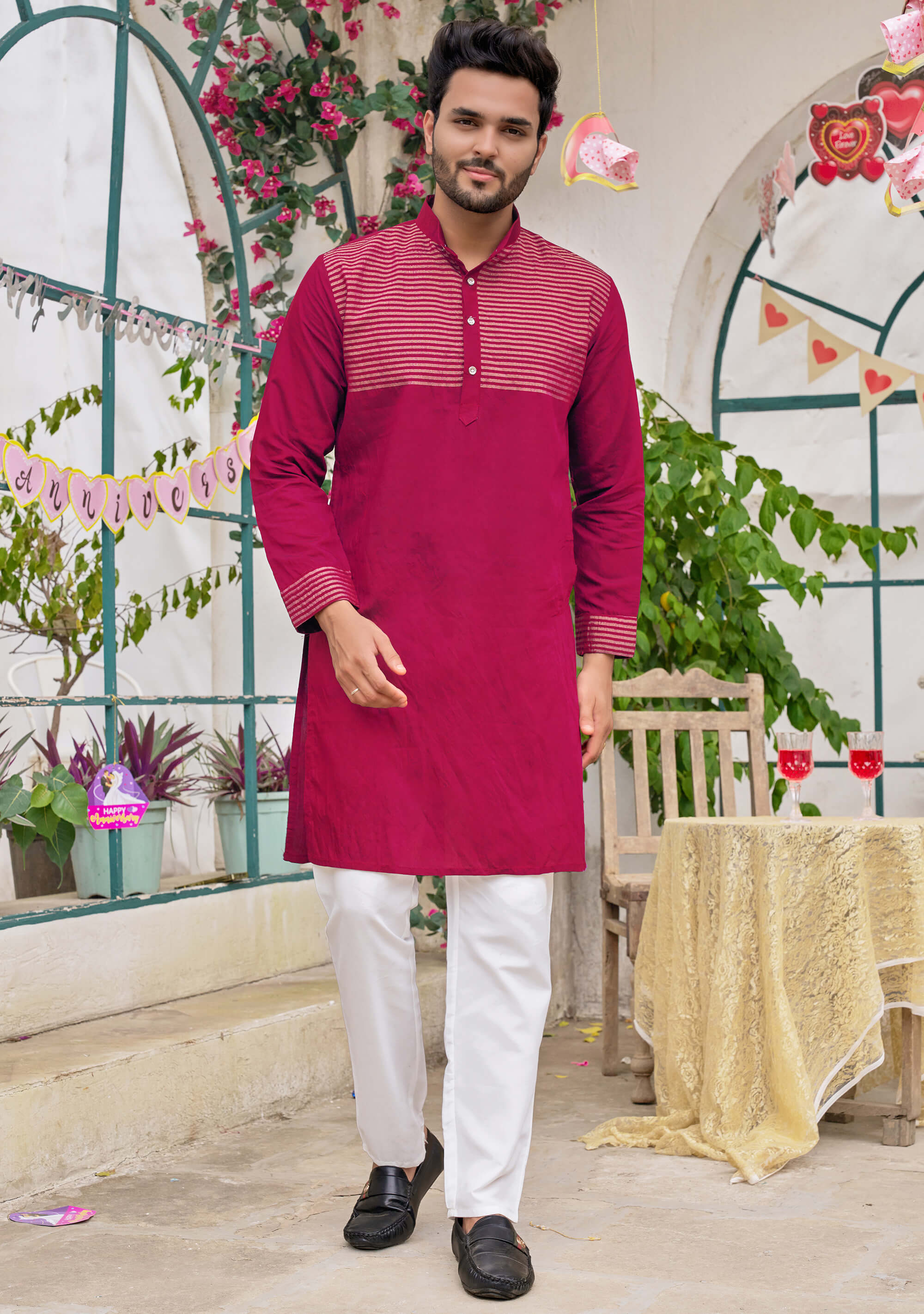 Elegant Pure Cotton Ajrakh Combination Kurta - Pant Optional – Sujatra