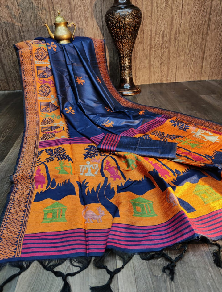 Banglori Handloom Raw Silk Saree