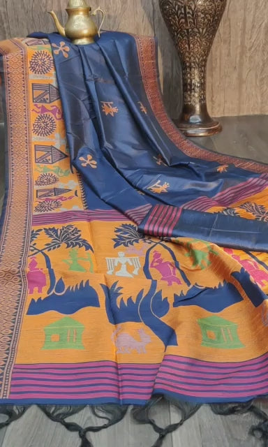 Banglori Handloom Raw Silk Saree